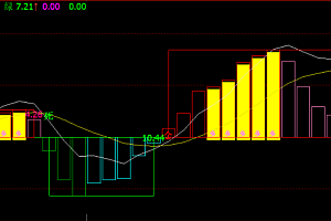 文华macd金叉死叉顶底背离-红绿柱面积值幅图指标公式